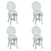 Conjunto com 4 Cadeiras de Plástico Colonial Branco