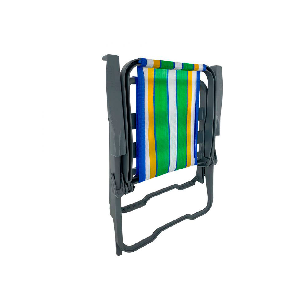Conjunto com 4 Cadeiras de Praia Peruíbe Cinza