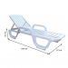 Conjunto com 4 Espreguiçadeiras Basic com Rodas Branco