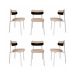Conjunto com 6 Cadeiras Alloa Polipropileno Areia e Preto