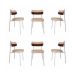 Conjunto com 6 Cadeiras Alloa Polipropileno Areia e Whisky