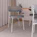 Conjunto com 6 Cadeiras Alloa Polipropileno Cinza Claro e Branco