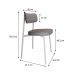 Conjunto com 6 Cadeiras Alloa Polipropileno Cinza Claro e Branco