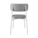 Conjunto com 6 Cadeiras Alloa Polipropileno Cinza Claro e Branco