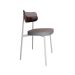 Conjunto com 6 Cadeiras Alloa Polipropileno Cinza Claro e Café