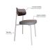 Conjunto com 6 Cadeiras Alloa Polipropileno Cinza Claro e Café