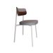 Conjunto com 6 Cadeiras Alloa Polipropileno Cinza Claro e Whisky