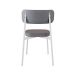 Conjunto com 6 Cadeiras Alloa Polipropileno Cinza e Branco
