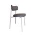Conjunto com 6 Cadeiras Alloa Polipropileno Cinza e Branco