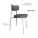 Conjunto com 6 Cadeiras Alloa Polipropileno Cinza e Branco