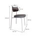 Conjunto com 6 Cadeiras Alloa Polipropileno Cinza e Café