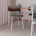 Conjunto com 6 Cadeiras Alloa Polipropileno Cinza e Whisky