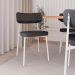 Conjunto com 6 Cadeiras Alloa Polipropileno Grafite e Branco