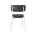 Conjunto com 6 Cadeiras Alloa Polipropileno Grafite e Branco