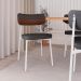 Conjunto com 6 Cadeiras Alloa Polipropileno Grafite e Whisky