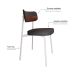 Conjunto com 6 Cadeiras Alloa Polipropileno Grafite e Whisky