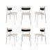 Conjunto com 6 Cadeiras Alloa Polipropileno Palha e Preto