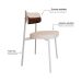 Conjunto com 6 Cadeiras Alloa Polipropileno Palha e Whisky