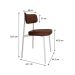 Conjunto com 6 Cadeiras Alloa Revestimento Sintético Whisky e Branco