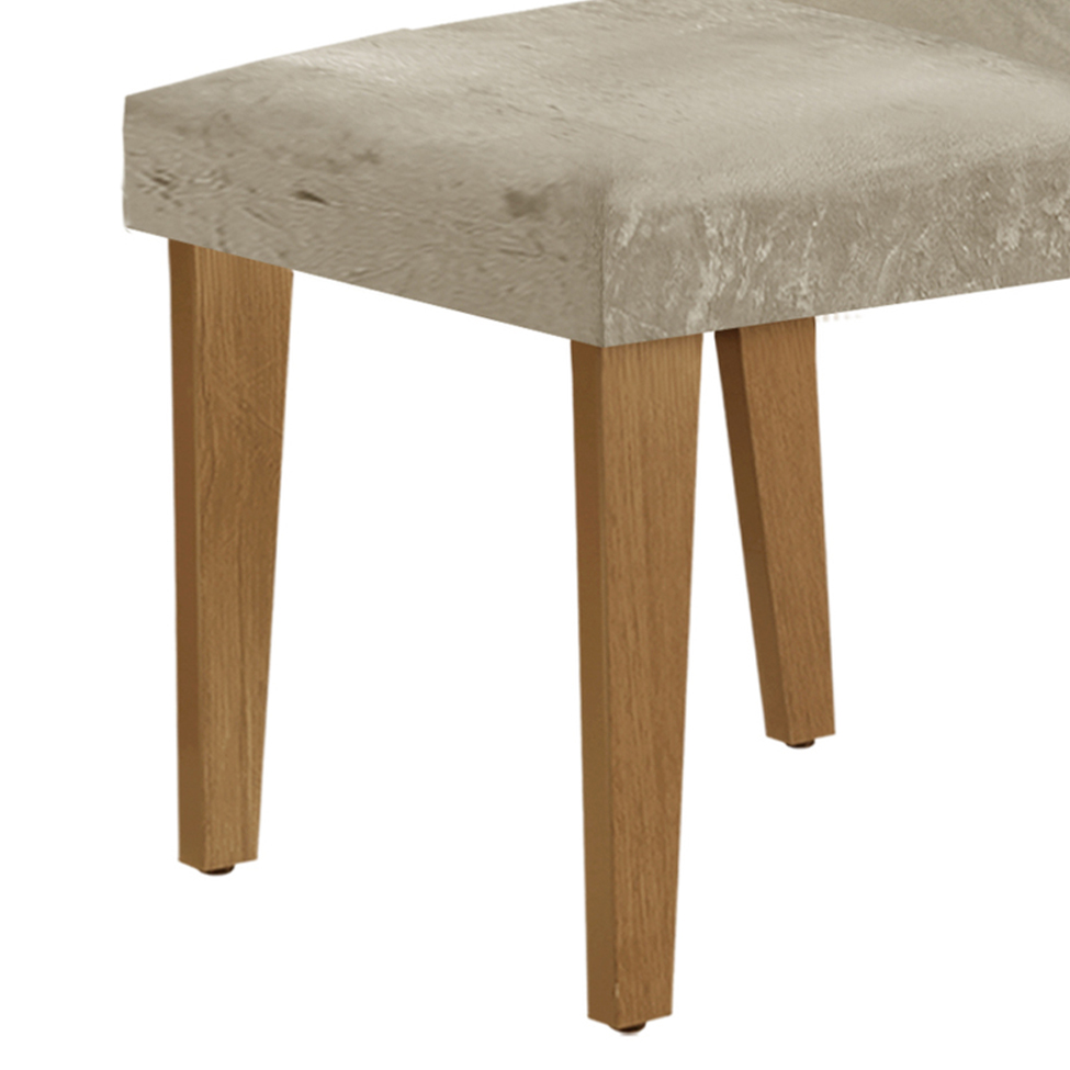 Conjunto com 6 Cadeiras Athenas Suede Amassado Marrom e Imbuia