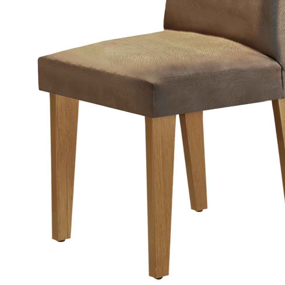 Conjunto com 6 Cadeiras Athenas Suede Animalle Marrom e Imbuia