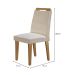 Conjunto com 6 Cadeiras Athenas Veludo Creme e Imbuia