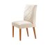 Conjunto com 6 Cadeiras Aurora Veludo Pérola e Capuccino