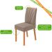 Conjunto com 6 Cadeiras Tessera Suede Bege e Amêndoa