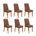 Conjunto com 6 Cadeiras Vênus Revestimento Sintético Avelã e Amêndoa