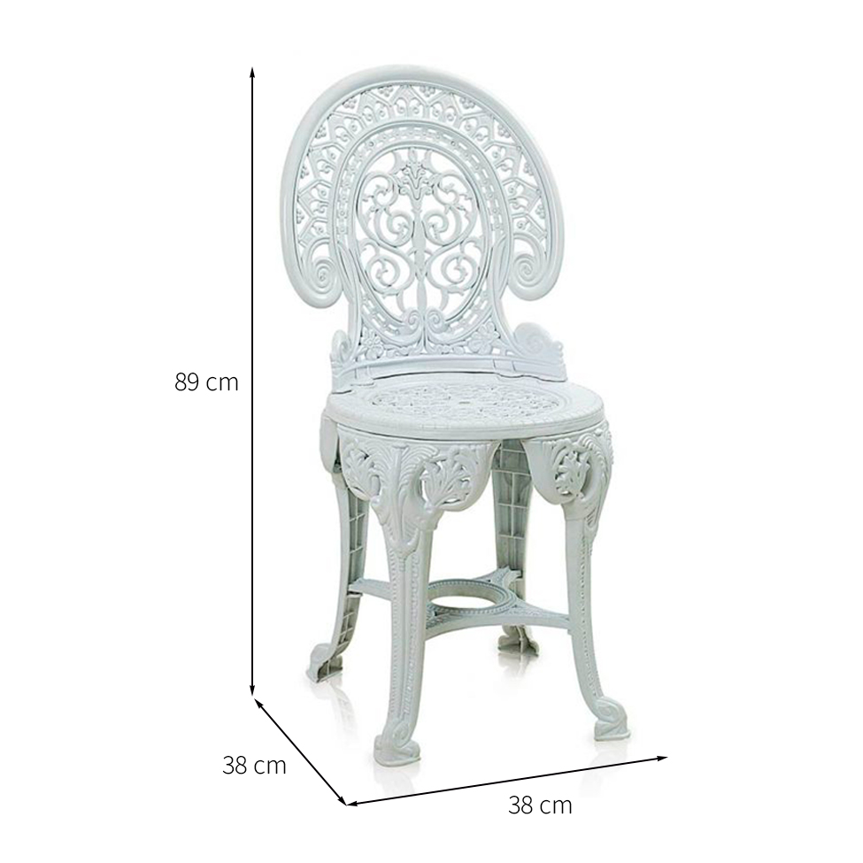 Conjunto com 6 Cadeiras de Plástico Colonial Branco