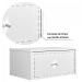 Conjunto com Mesa de Cabeceira e Penteadeira Suspensas Strass 3 Gavetas Branco