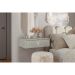 Conjunto com Mesa de Cabeceira e Penteadeira Suspensas Strass 3 Gavetas Off White