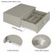 Conjunto com Mesa de Cabeceira e Penteadeira Suspensas Strass 3 Gavetas Off White