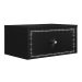 Conjunto com Mesa de Cabeceira e Penteadeira Suspensas Strass 3 Gavetas Preto