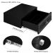Conjunto com Mesa de Cabeceira e Penteadeira Suspensas Strass 3 Gavetas Preto
