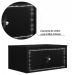 Conjunto com Mesa de Cabeceira e Penteadeira Suspensas Strass 3 Gavetas Preto