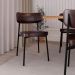 Conjunto de 2 Cadeiras Alloa Café e Preta