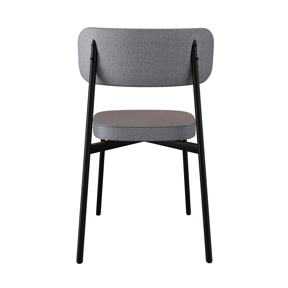 Conjunto de 2 Cadeiras Alloa Cinza e Preta