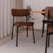 Conjunto de 2 Cadeiras Alloa Marrom e Preta