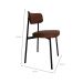 Conjunto de 2 Cadeiras Alloa Marrom e Preta