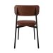 Conjunto de 2 Cadeiras Alloa Marrom e Preta