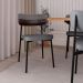 Conjunto de 2 Cadeiras Alloa com Detalhe Marrom Polipropileno Cinza