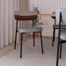 Conjunto de 2 Cadeiras Alloa com Detalhe Marrom Polipropileno Cinza Claro e Preta
