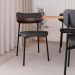 Conjunto de 2 Cadeiras Alloa com Detalhe Marrom Polipropileno Grafite