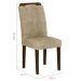 Conjunto de 2 Cadeiras de Jantar Athenas Castor Suede Amassado Chocolate
