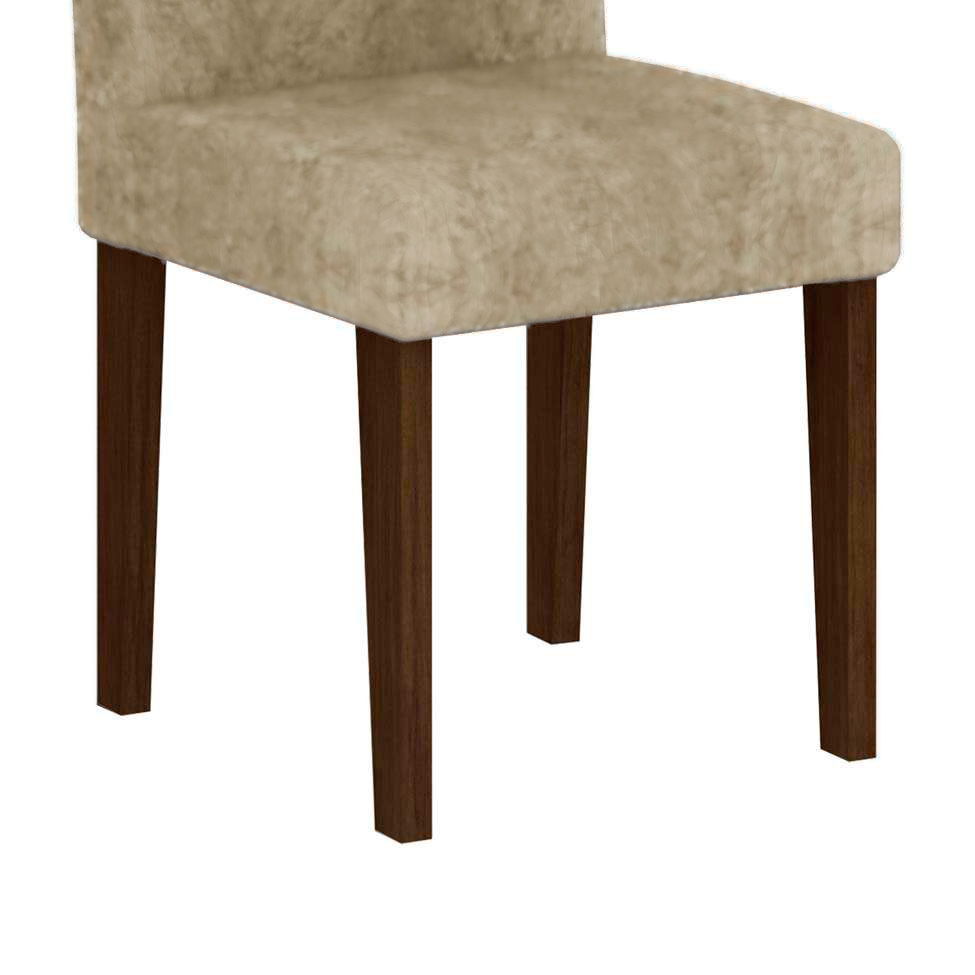 Conjunto de 2 Cadeiras de Jantar Athenas Castor Suede Amassado Chocolate