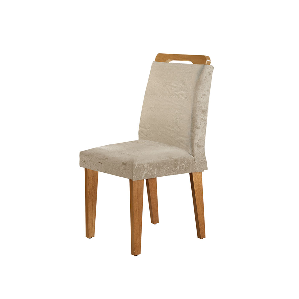 Conjunto de 2 Cadeiras de Jantar Athenas Imbuia Suede Amassado Chocolate