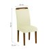 Conjunto de 2 Cadeiras de Jantar Athenas Imbuia Veludo Creme