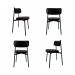 Conjunto de 4 Cadeiras Alloa Preta