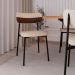 Conjunto de 4 Cadeiras Alloa com Detalhe Marrom Polipropileno Areia